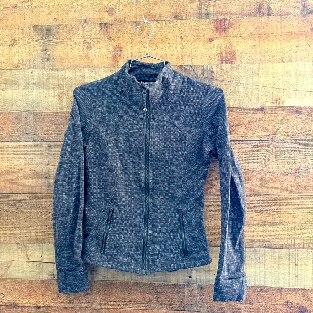 Lululemon Athletica Jacquard Grey Women Jacket Sz 6